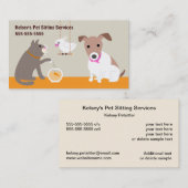 Sitzdienste für Haustiere Visitenkarte (Vorne/Hinten)