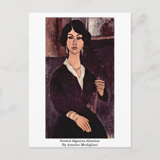 Sitze algerische Almaiisa von Amedeo Modigliani Postkarte (Vorderseite)