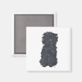Sitzen Affenpinscher Magnet (Vorderseite/Rückseite)