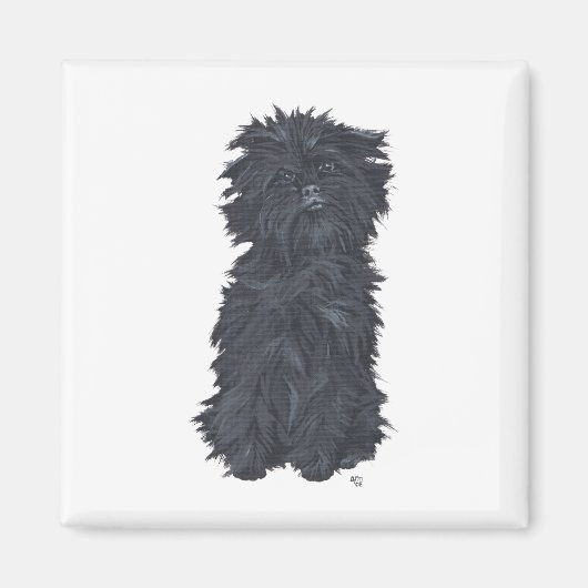 Sitzen Affenpinscher Magnet (Vorne)