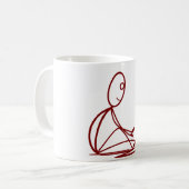 Sitzen auf der Tasse vor Ort (Vorderseite Links)