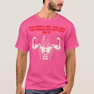 Sitzen auf der Workout-Bodybuilding T-Shirt