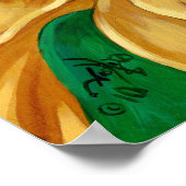 Sitzen auf einer Fantasiewelt der Sonnenblume ART Poster (Ecke)