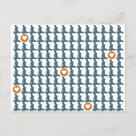 Sitzen auf wiederholter Postkarte