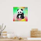 Sitzen Baby Panda Poster (Küche)