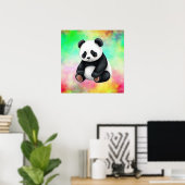 Sitzen Baby Panda Poster (Heimbüro)