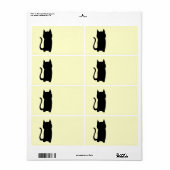 Sitzen Black Cat Silhouette. (Vorne)