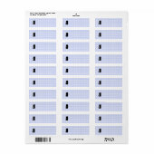 Sitzen Black Cat Silhouette. Auf blass blauer Karo (Vorne)