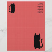 Sitzen Black Cat Silhouette. Briefkopf (Vorderseite)