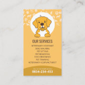 Sitzen, Boarding der Hunde, Veterinärklinik, Haust Visitenkarte (Rückseite)