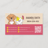 Sitzen, Boarding der Hunde, Veterinärklinik, Haust Visitenkarte (Rückseite)