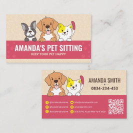 Sitzen, Boarding der Hunde, Veterinärklinik, Haust Visitenkarte