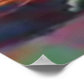 Sitzen Buddha mit Rainbow Overlay Art Print Poster (Ecke)