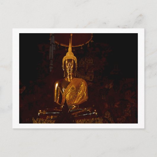 Sitzen Buddha Statuenfotografie Postkarte (Vorderseite)