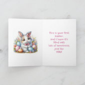 SITZEN BUNNY ERSTE OSTKARTE DANKESKARTE (Innenseite)