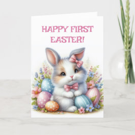 SITZEN BUNNY ERSTE OSTKARTE DANKESKARTE
