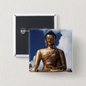 Sitzen der Buddha-Statue Button (Vorne & Hinten)