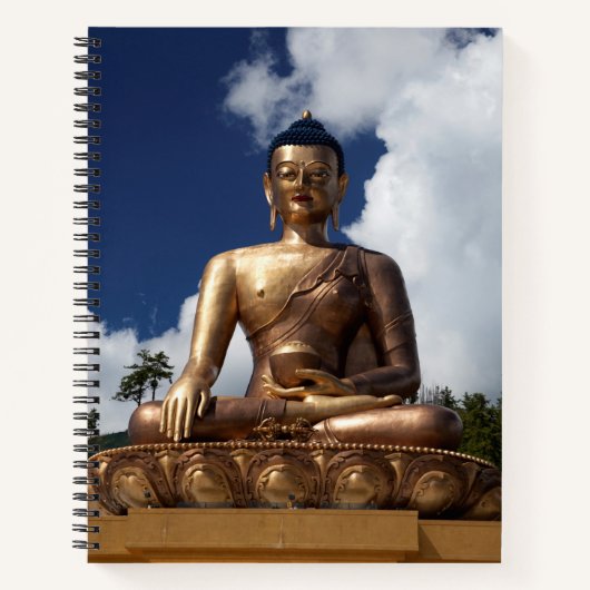 Sitzen der Buddha-Statue Notizbuch (Vorderseite)