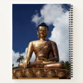 Sitzen der Buddha-Statue Notizbuch (Rückseite)