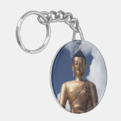 Sitzen der Buddha-Statue Schlüsselanhänger (Vorderseite links)