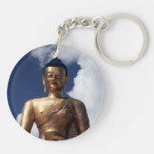 Sitzen der Buddha-Statue Schlüsselanhänger (Rückseite)