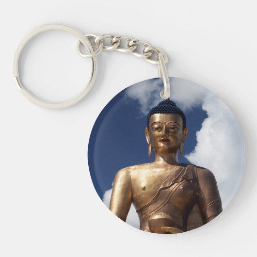 Sitzen der Buddha-Statue Schlüsselanhänger (Vorderseite)