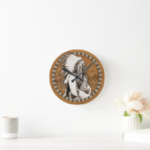 Sitzen der Bullenuhr Runde Wanduhr (Zuhause)