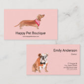 Sitzen der Haustiere, Sitzplatz der Hunde, Geschäf Visitenkarte (Vorne/Hinten)