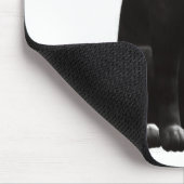 Sitzen der schwarzen Katze Maus Pad Mousepad (Ecke)