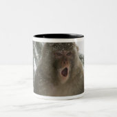 Sitzen des RhesusfaktorMacaqueaffen (Macaca Zweifarbige Tasse (Mittel)