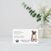 Sitzen | Dog Paw Visitenkarte (Stehend Vorderseite)