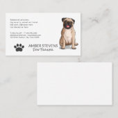 Sitzen | Dog Paw Visitenkarte (Vorne/Hinten)