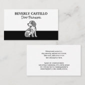 Sitzen eines kleinen Hundes | Tierdienste Visitenkarte (Vorne/Hinten)