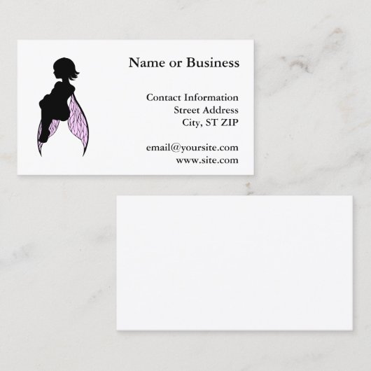 Sitzen Fairy Silhouette Visitenkarte (Vorne/Hinten)