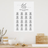 Sitzen finden - Übersicht über die Hochzeitssitze Poster (Küche)