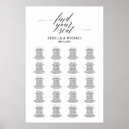 Sitzen finden - Übersicht über die Hochzeitssitze Poster