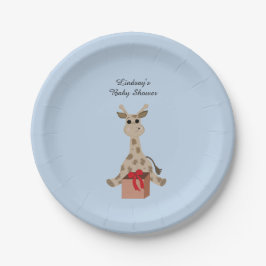 Sitzen Giraffe Babydusche Pappteller