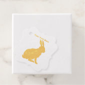 Sitzen Gold Foil Rabbit Seitenprofil Große Ohren Geschenkanhänger (Mit Box)