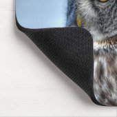 Sitzen Great Gray Owl Wildlife Raptor Foto Mousepad (Ecke)