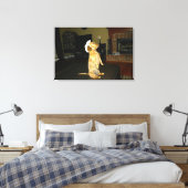 Sitzen Hübsch oder TV-Dackel-Leinwand Leinwanddruck (Insitu (Schlafzimmer))