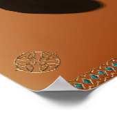 Sitzen Hübsches Siamesisches Katzenposter Poster (Ecke)