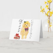 Sitzen Hunde Weihnachtskarte Karte (Gelbe Blume)