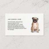 Sitzen | Hundepaws Visitenkarte (Rückseite)