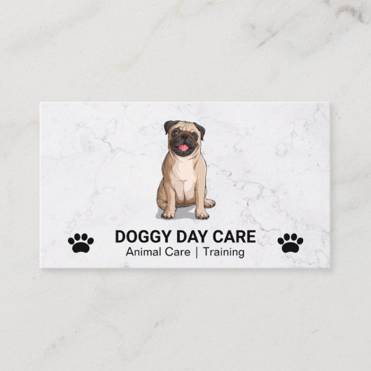 Sitzen | Hundepaws Visitenkarte (Vorderseite)