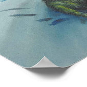 Sitzen im Schnee - Poster (Ecke)