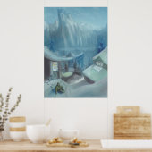 Sitzen im Schnee - Poster (Küche)