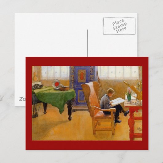 Sitzen im Sessel Postkarte (Vorne/Hinten)