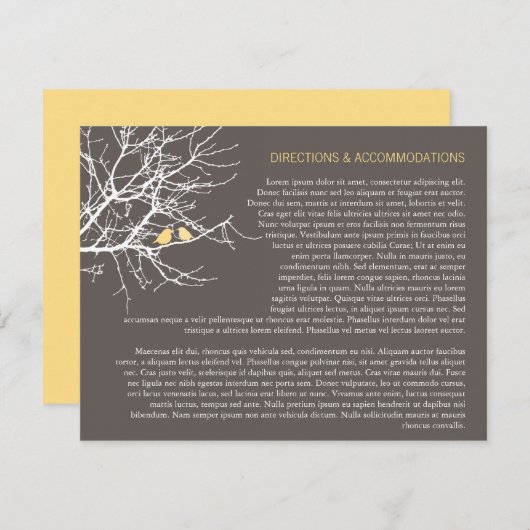 Sitzen in einer Baumwipfel Begleitkarte (Vorne/Hinten)