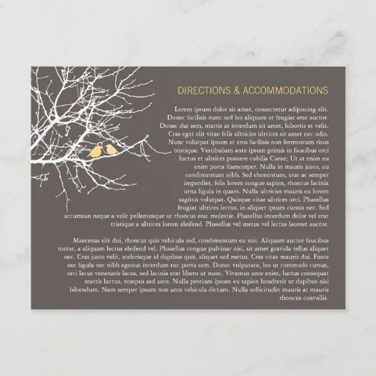 Sitzen in einer Baumwipfel Begleitkarte (Vorderseite)