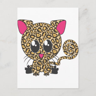 Sitzen Jaguar Postkarte